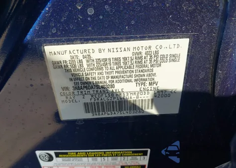 2025 Nissan Kicks Sr Fwd from USA, damaged, VIN 3N8AP6DA7SL403280